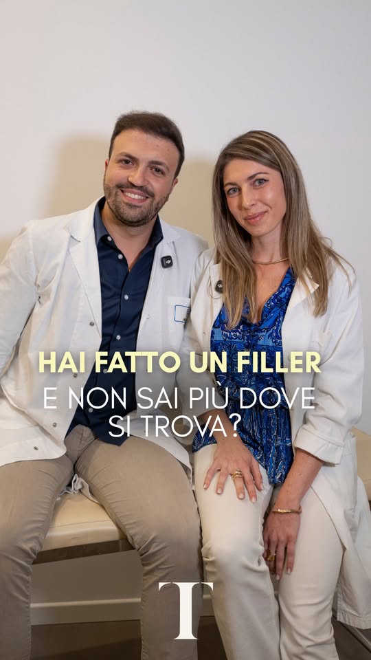 Il Dott. Tedeschi e una collega presentano l’ecografia dei filler